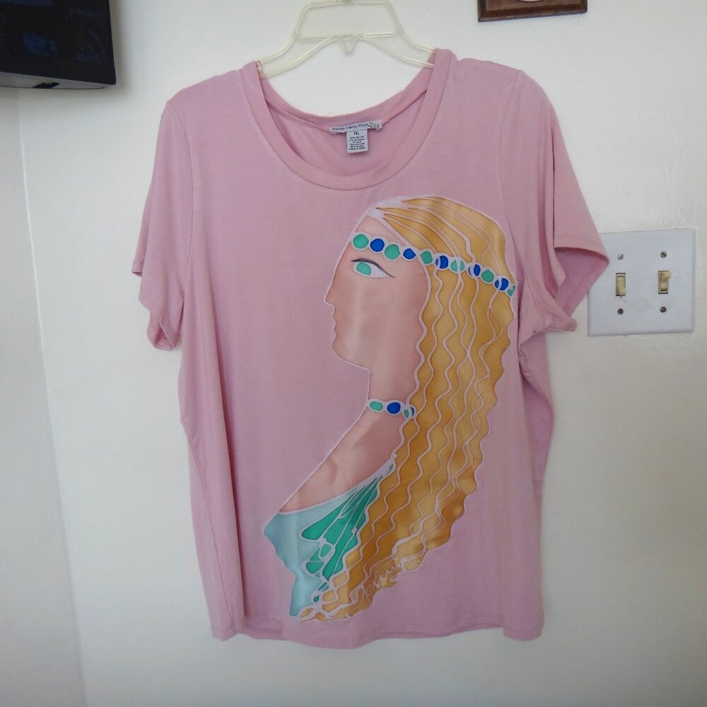 Top with Hand Painted Applique